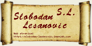 Slobodan Lešanović vizit kartica